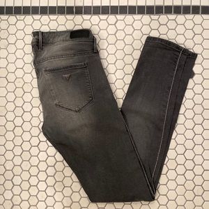 Guess Jeans in washed out black with side seam detail